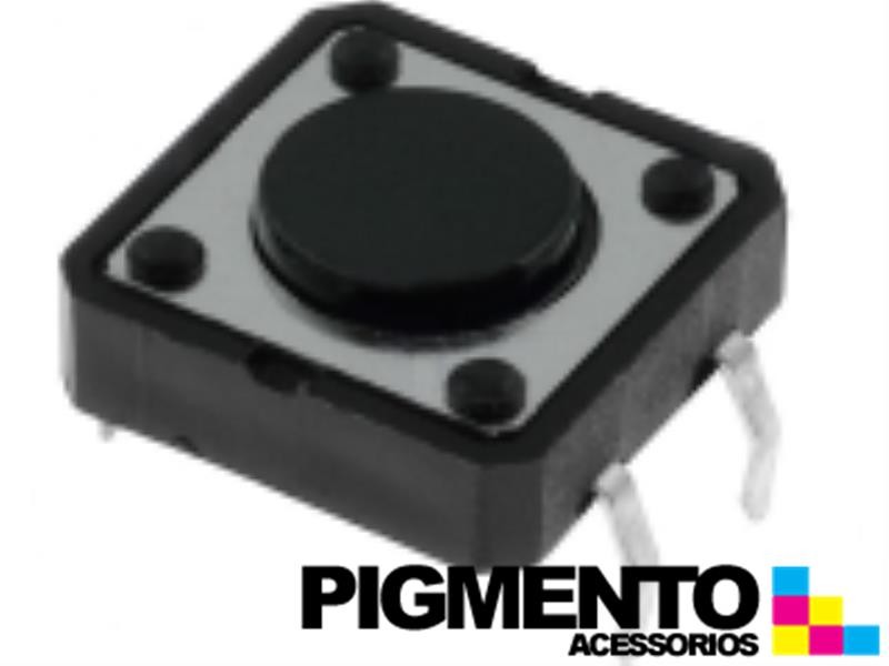 Botão miniatura 12x12x(4.3)mm SPST-NO 12VDC 50mA THT 2.5N