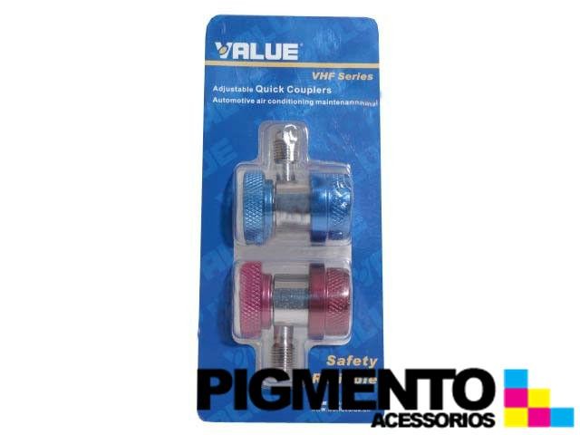 KIT C/ 2 TORNEIRAS LIGACAO RAPIDA M 1/4 SAE (ALTA/BAIXA PRESSAO)
