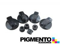 KIT 4 BOTOES P/ FOGAO UNIVERSAL (CINZA)