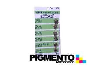 INJECTOR FOGAO M6 GAS BUT. UNIV./ARISTON/ZANUSSI (KIT 6 UNI)