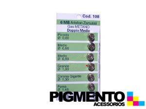 INJECTOR FOGAO M6 GAS NAT. ARISTON/ZANUSSI/UNIV (KIT 6 UNID.