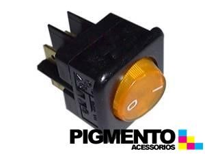 INTERRUPTOR LUMINOSO 25X25mm 4C AMARELO