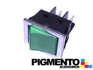 INTERRUPTOR VERDE CROMADO 22X30 4T.