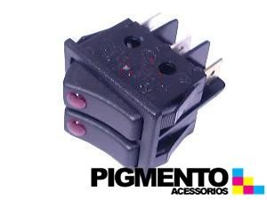 INTERRUPTOR DUPLO C/ LED VERM.