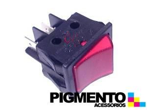 INTERRUPTOR PRESSAO VERM. LUMINOSO 22X30