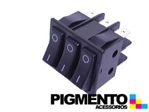 INTERRUPTOR TRIPLO 35X30 TECLA PRETA (O-I) (6 T)
