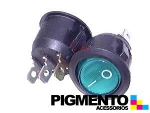INTERRUPTOR RED. VERDE 3 T. SERIGRAF. 0-1 (DIAM. 2