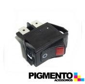 INTERRUPTOR C/ SINAL. VERMELHO ( 12,5x27,6mm - 4T.