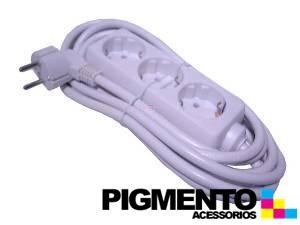 EXTENSAO 3 MT. C/ TOMADA TRIPLA SCHUKO