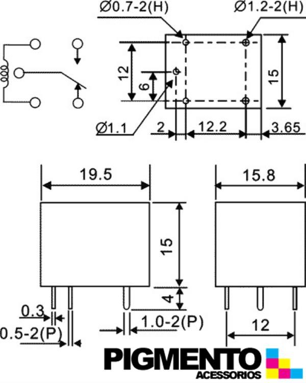 Relé 24VDC 10A SPDT (5 pinos) - Rayex Leg-24