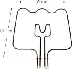 RESISTENCIA INFERIOR P/ FORNO 1500W (500W + 1000W) 230V