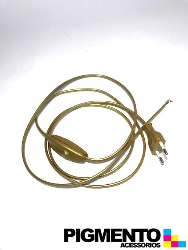 EXTENSÃO 24CM COM FICHA DOURADO 