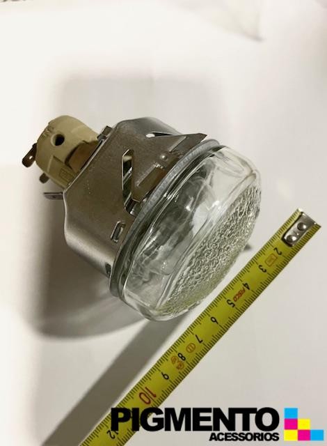 CASQUILHO C/VIDRO P/LAMPADA DE FORNO E14