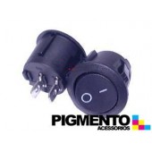 INTERRUPTOR RED. PRETO 2 T. SERIGRAF. 0-1 (DIAM. 2