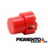 Botão de pressão monoestável com capa vermelha para PCB 35VDC 0.1A - Highly KS01-B-R