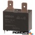 Relé 12VDC 20A SPST (4 pinos + 2 Faston) - Omron G4A-1A-E 12VDC